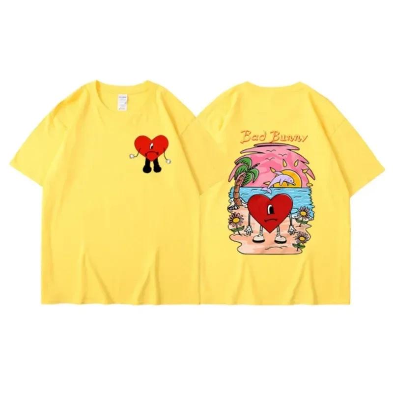Bad Bunny T-shirt Women's  T-shirt Casual T-shirt Summer Street Short Sleeve Fashion Harajuku T-shirt Clothing