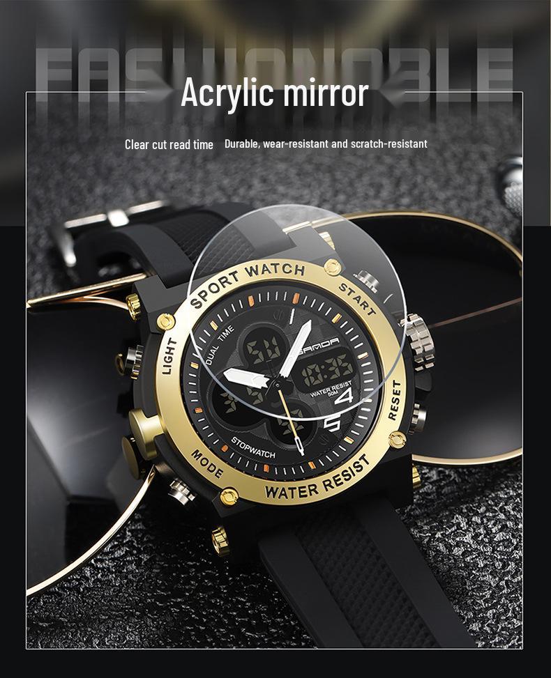 Sanda Trendy Waterproof Luminous Sports Watch