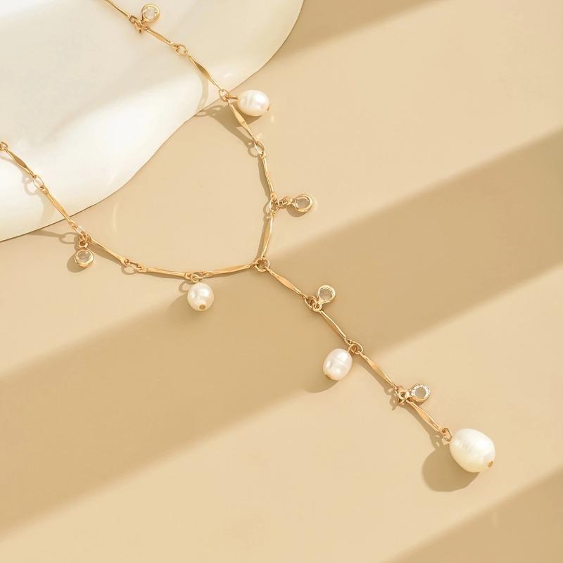 French Retro Elegant Exquisite Imitation Zircon Simple Temperament Necklace Female Bride Engagement Wedding Zircon Accessories