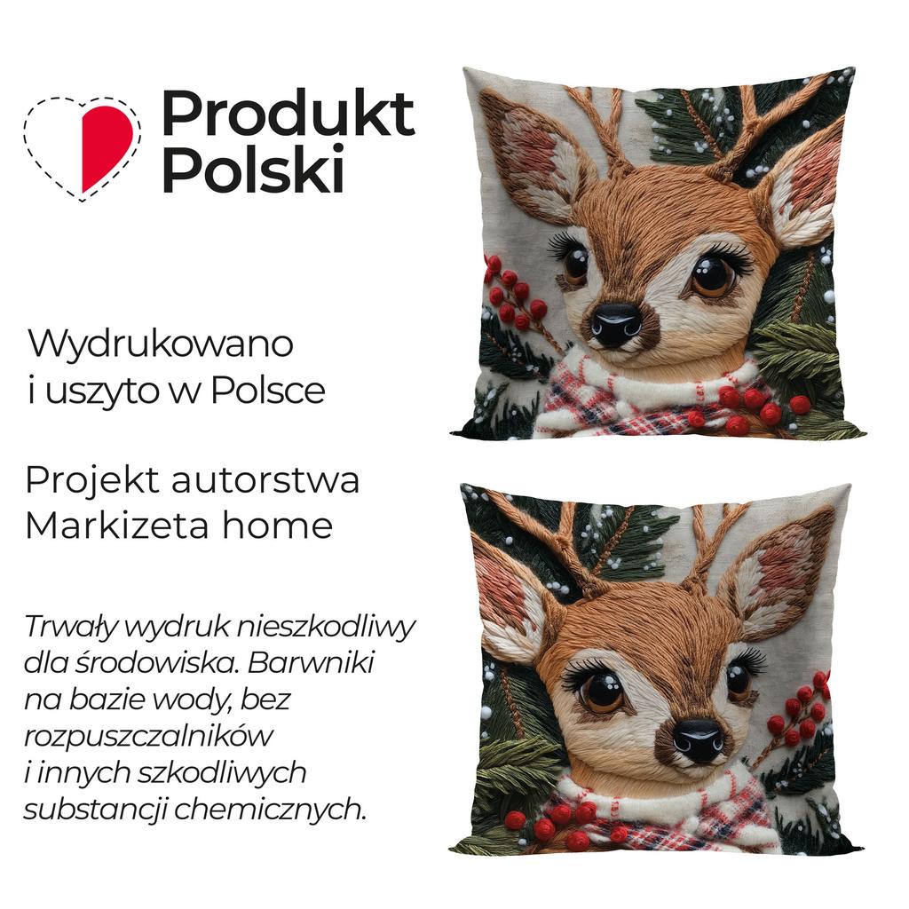 Jelonek Velvet - Poszewka Dekoracyjna - 40X40 Cm - Beżowy