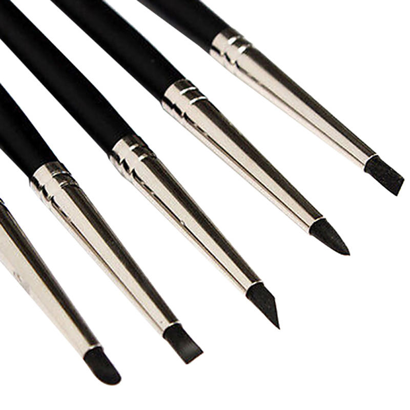 5Pcs/Set Clay Modeling Sculpting Kit Silicone Tip Clay DIY Craft Pottery Tool