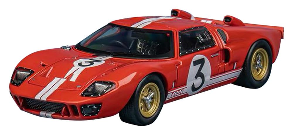 FREESTYLE Finclassically Scale GT40 P1047 Shelby American LeMans 24 Hours 1966 Red Finished Model FY64090 1/64 Mk.II #3