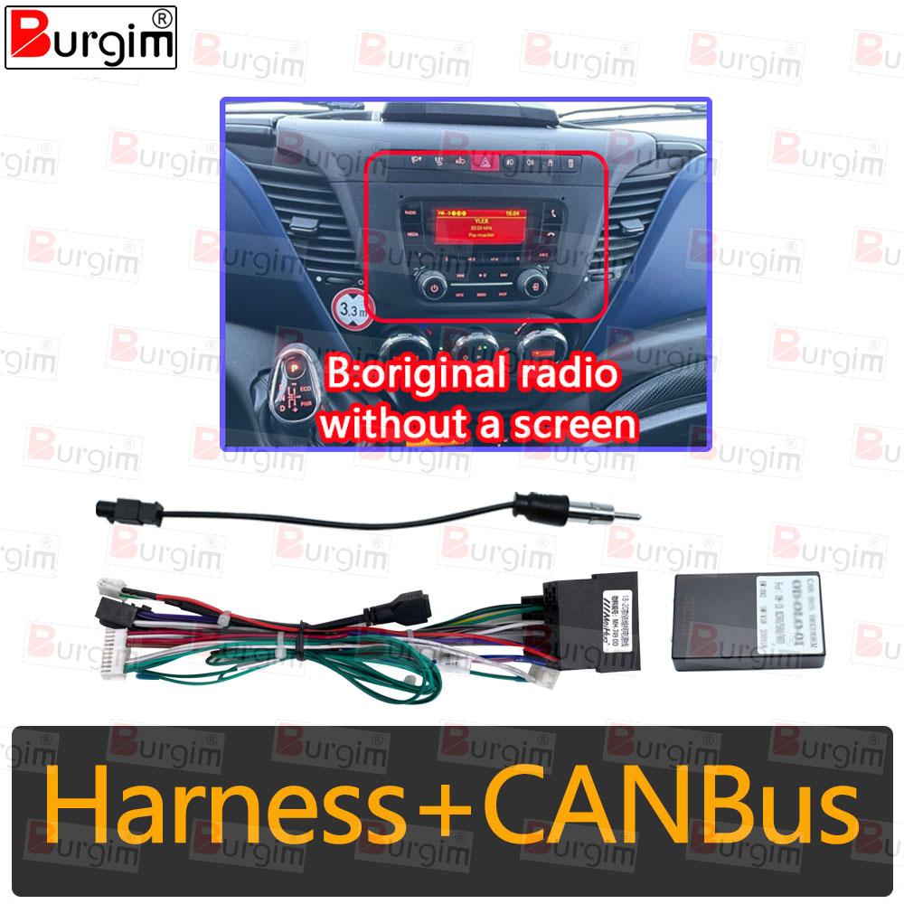 Car Radio Fascias Frame For Iveco Daily 2014-2022 9 inch 2DIN Stereo Panel Wiring Harness Power Cable Adapter Canbus Decoder
