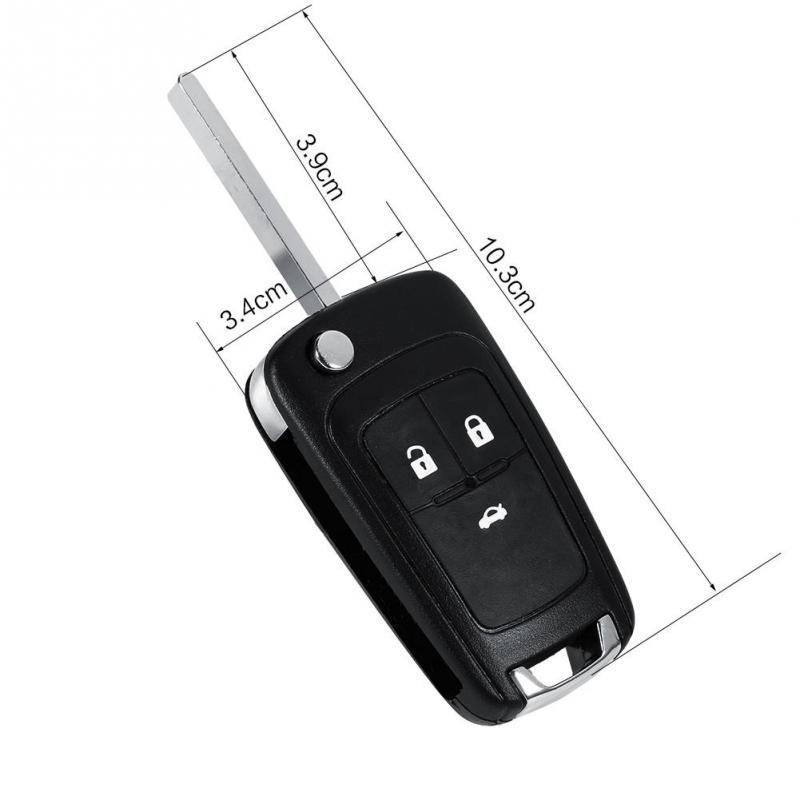 Flip Folding Remote 3 Buttons Key Fob  Case For  Zafira Astra