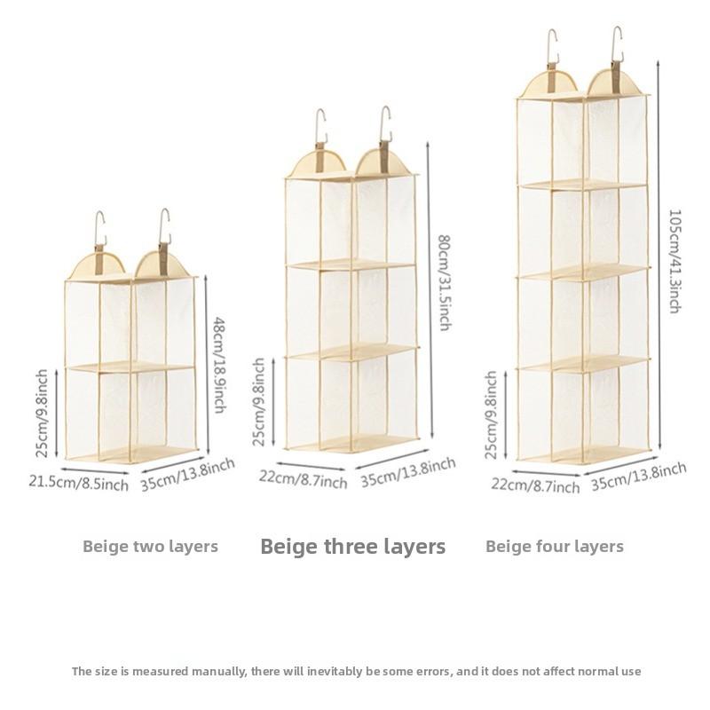 Mehrschichtiger Stoff Wandmontierter Dormi Aufbewahrungs-Ra Beutel Hängender Organizer Schrank Aufbewahrungsbeutel für Schlafzimmerorganisation