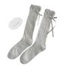 Spring and Summer Lightweight Ankle Socks for Women with A Bow At The Heel, Long Tube Socks In Ballet Style, Pure Cotton, Beautiful Leg Coverings