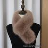 Korean Style Double-Sided Faux Fox Fur Neck Gaiter Scarf