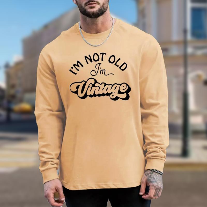 

Милые буквы Принт Мужские футболки с длинным рукавом Футболки с круглым вырезом Повседневный свитер Мужская одежда Большие размеры 8XL коричневый