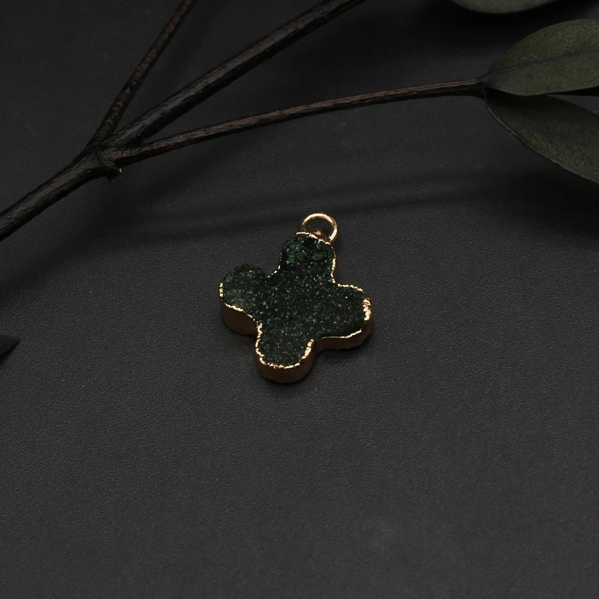 

Кришталевий кулон Хрестоподібний кулон із натурального каменю для виготовлення ювелірних виробів Намисто своїми руками Браслет Аксесуар 16x16mm