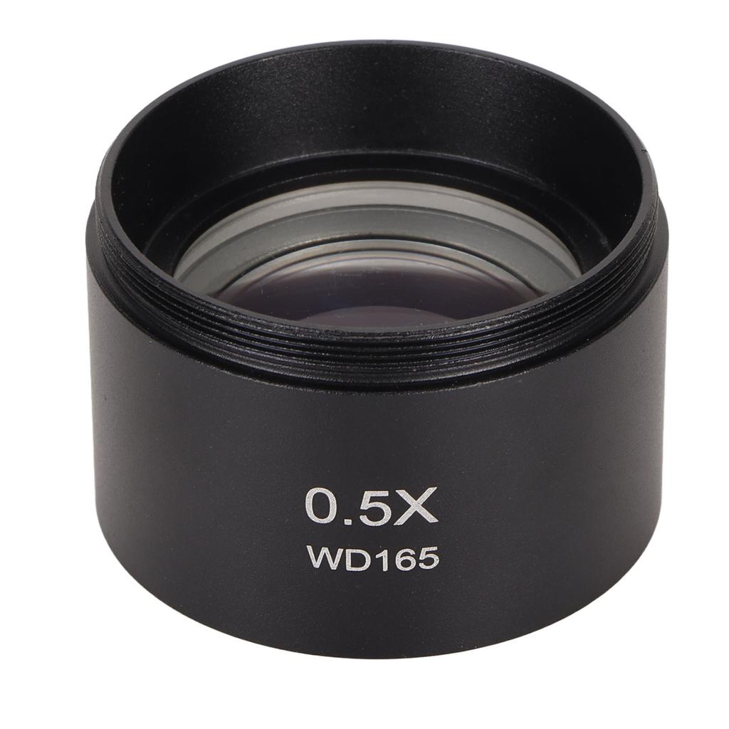 Stereo Microscope Objective Lens 0.5X Zoom HD Large View Auxiliary Objective Lens for Demagnifying Telescope D35mm