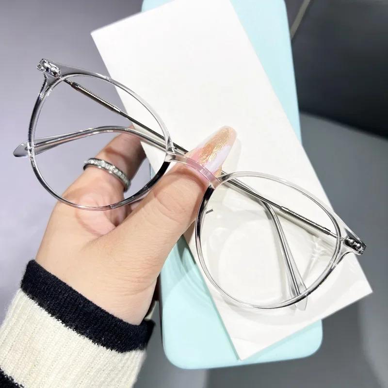 Finished Blue Light Blocking Nearsighted Eyeglasses Diopter 0 To -4.0 Luxury Women Men's Prescription Myopia Minus Glassses