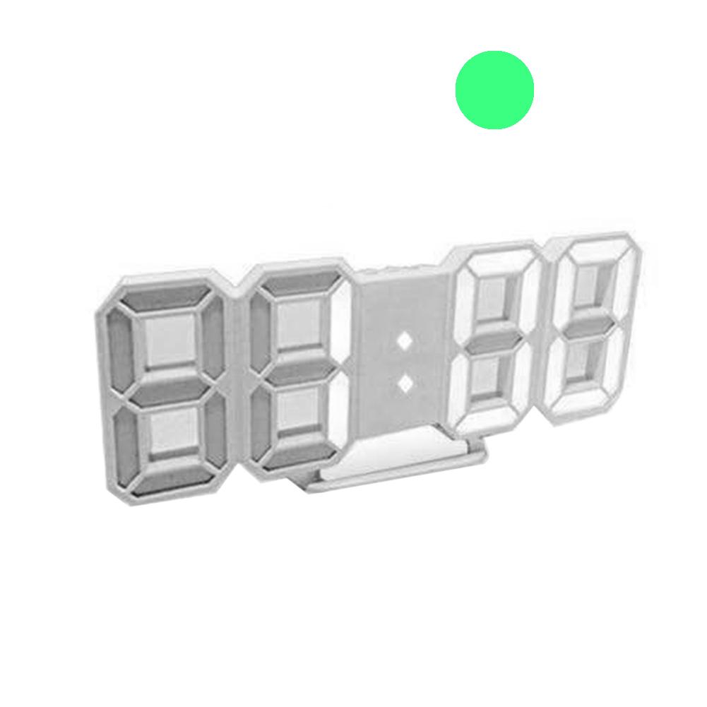 

3D светодиодный цифровой 12/24-часовой дисплей настенный повтор будильника гостиная живой город модный домашний декор one size зелёный