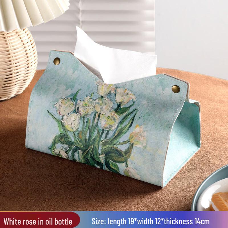 LIEI Car Desktop Trash Can and Tissue Box