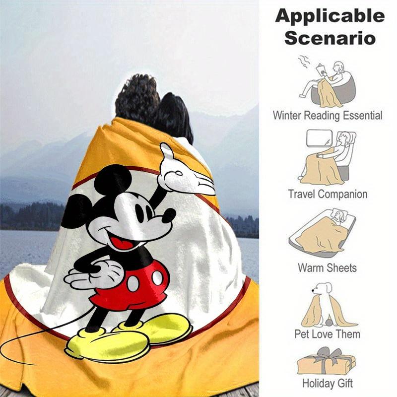 1pc Mickey Printing Blanket - Soft, All-Season Throw for Living Room, Bedroom,Personalized Gift with Adorable Cartoon Design