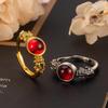 Ethnic Style Pixiu Ring: Women's Sterling Silver, Copper Coin Design, Retro Craftsmanship, Artistic Open-Ended Chinese Trend.