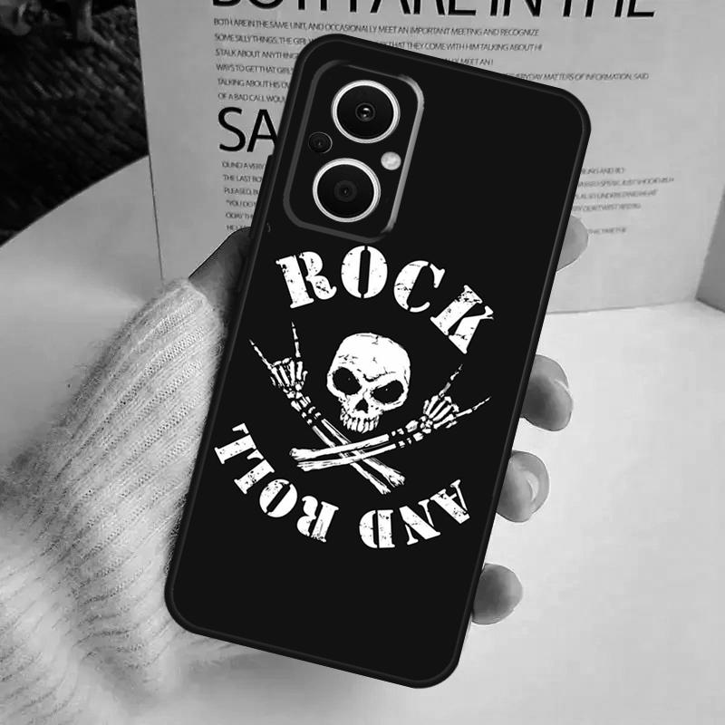 Rock and Roll Skull Case For OPPO Reno 13F 14F 12F 10 11 12 13 14 Pro 8T 7 8 Lite OPPO Find X6 X5 X8 X9 Pro Cover