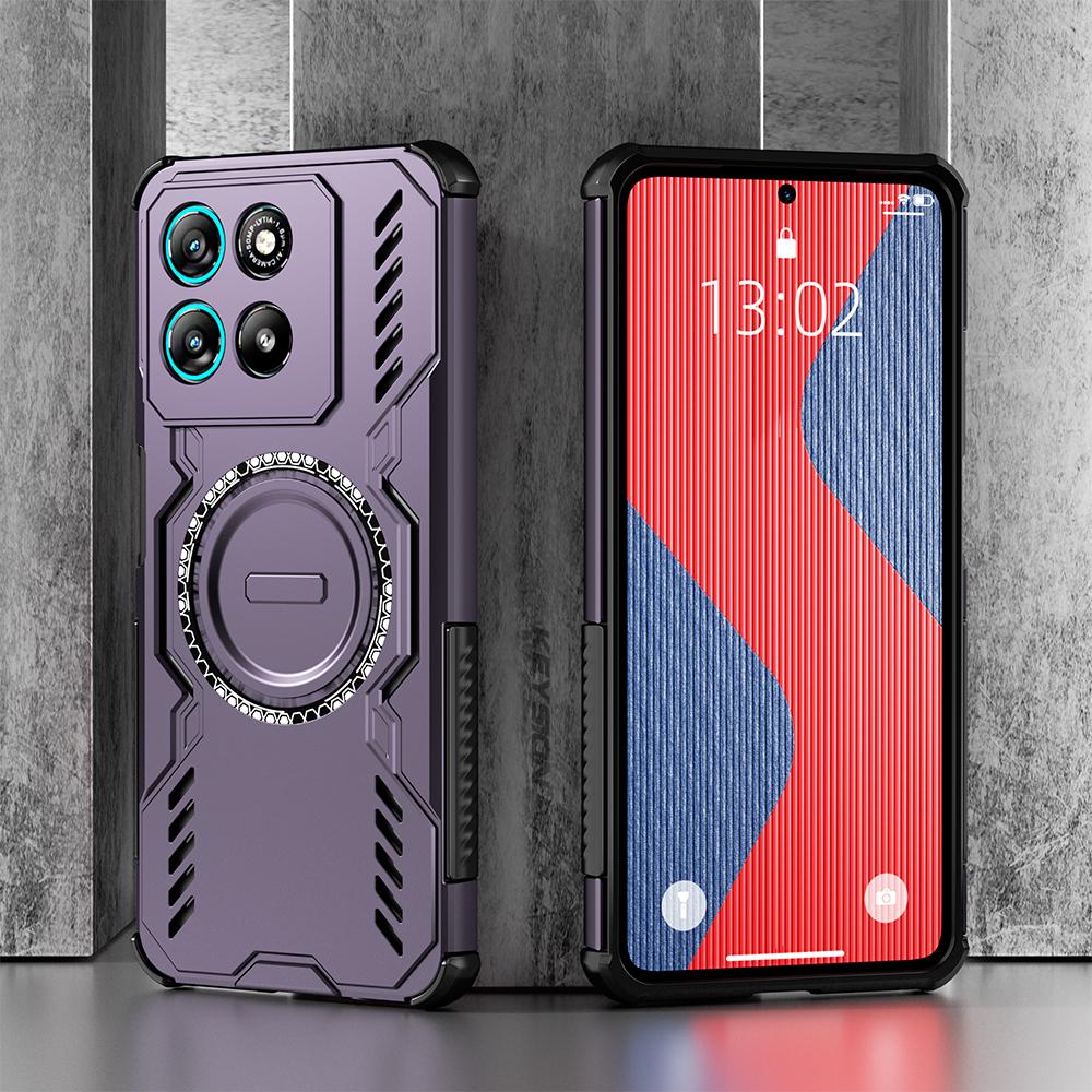 KEYSION Heat Dissipation Case for Motorola G86 5G G57 G67 Power Magnetic Cooling Shockproof Phone Cover for MOTO G100 G15 G75 5G