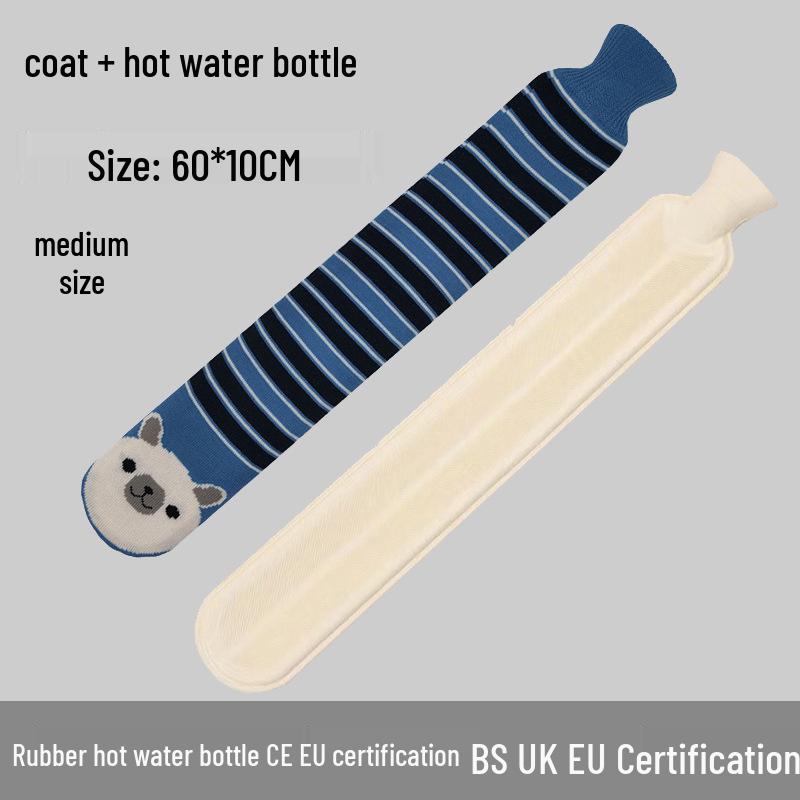 Explosion-Proof Hot Water Bottle: Rubber Design for Stomach and Feet, Long-Lasting Warmth