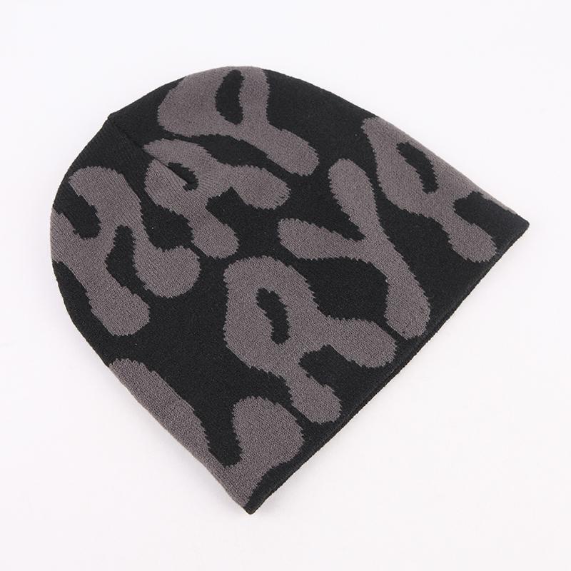 Unisex Running Acrylic Hat Jacquard Beanie Custom Logo Big Letter Knit Beanie Hat