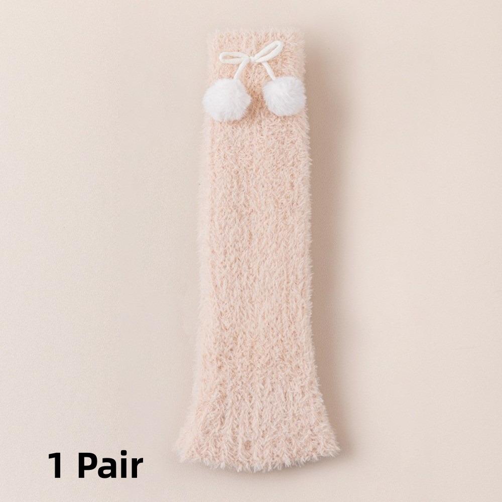 Beinschutz Damen Lange Strümpfe Y2K Schmetterlingsknoten Beinsocken Neu Winter Frotteesocken Geschenk