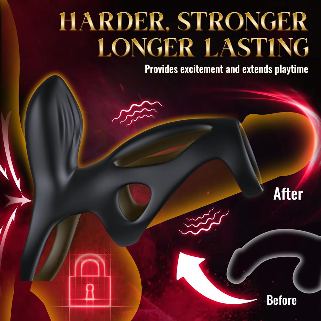 Vibrating Penis Ring, Sex Toys for Men, Penis Sleeve with 10 Vibration Modes, Penis Vibrator Extender,Dual Motor Testicles,G-spot Stimulation,Sex Toys