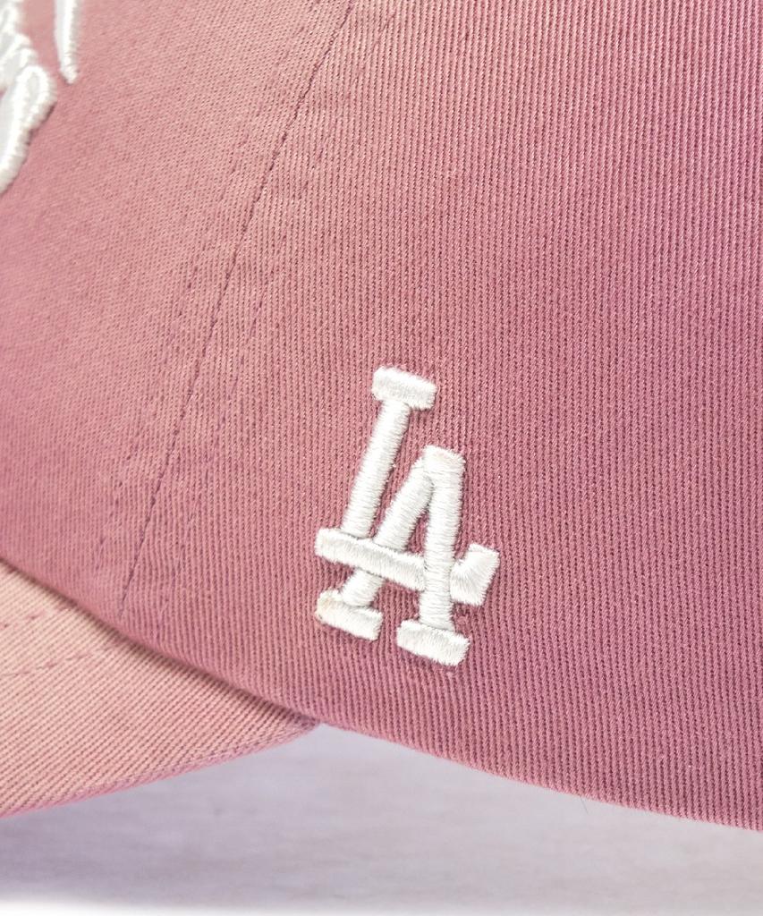 Emelbi Vintage Washed Curve Logo Unstructured Ball Cap La (Pink)
