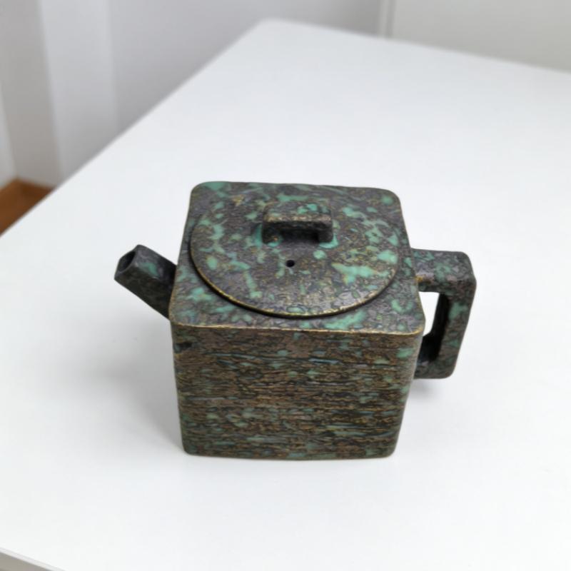 100ML Old Rock Mud Rough Pottery Lotus Shape Tea Pot Retro Teapot Tea Kettle Tea Ceremony Tea Making Single Pot Tea Ceremony