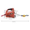 3-in-1 Electric Hoist Winch, 1100 lbs 1500 W 110 V Power Winch Crane, 25 ft Lifting Height, w/Wire and Wireless Remote Control