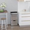 72L Sensor-Recyclingbehälter Edelstahl 3 Fächer für Nass-/Trockenabfall mit abnehmbarem Deckel Küche Zuhause