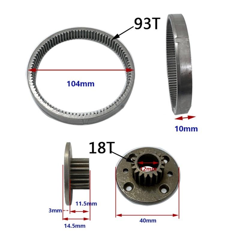 37T 40x11mm Planetary Gear Clutch Kit with 70mm Clutch Outer Ring Gear Set for Bafang 250W/350W E-bike Motor
