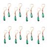 8pz Orecchini Castello Errante Orecchini a Clip Forma a Goccia Cristallo Verde Gioielli da Donna Accessori Temperamento Regalo Vendita all'Ingrosso