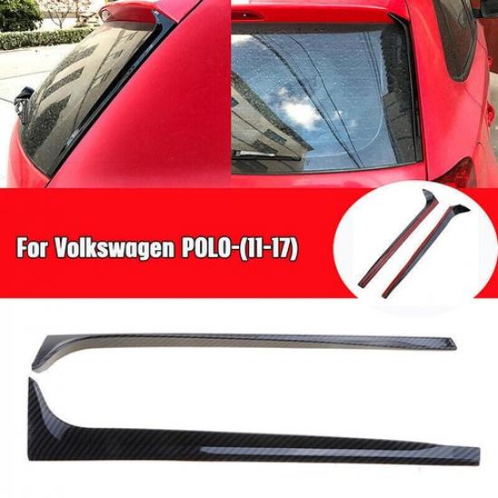 Rear Window Spoiler Side Wing Trim Cover For 2011-2017 Volkswagen VW Polo MK5 2x
