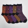5 Pairs of Arnold Palmer Rose Pattern Women's Mid-Length Socks