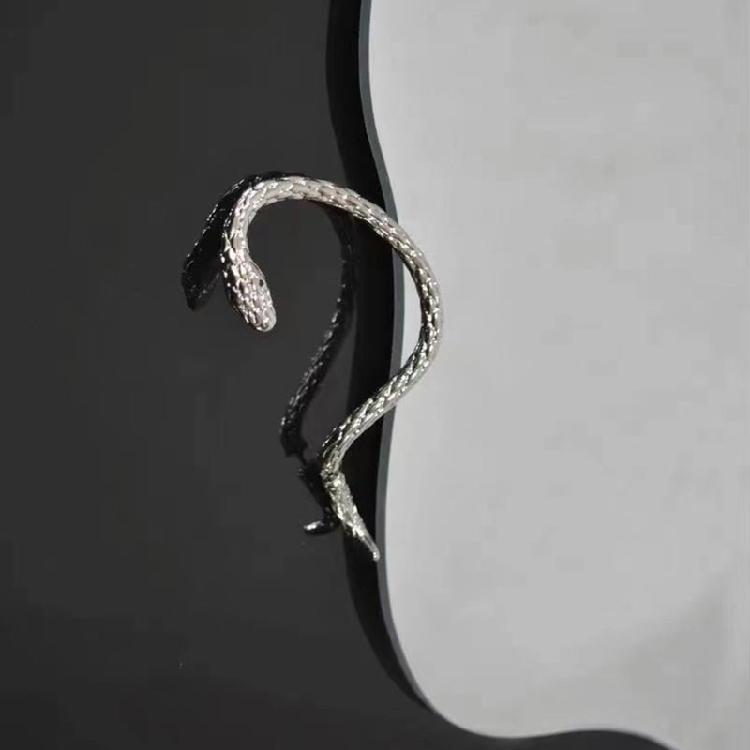 Women's Snake Stud Earrings Gold Silver Snake Ear Cuff Pierced Snake Earrings