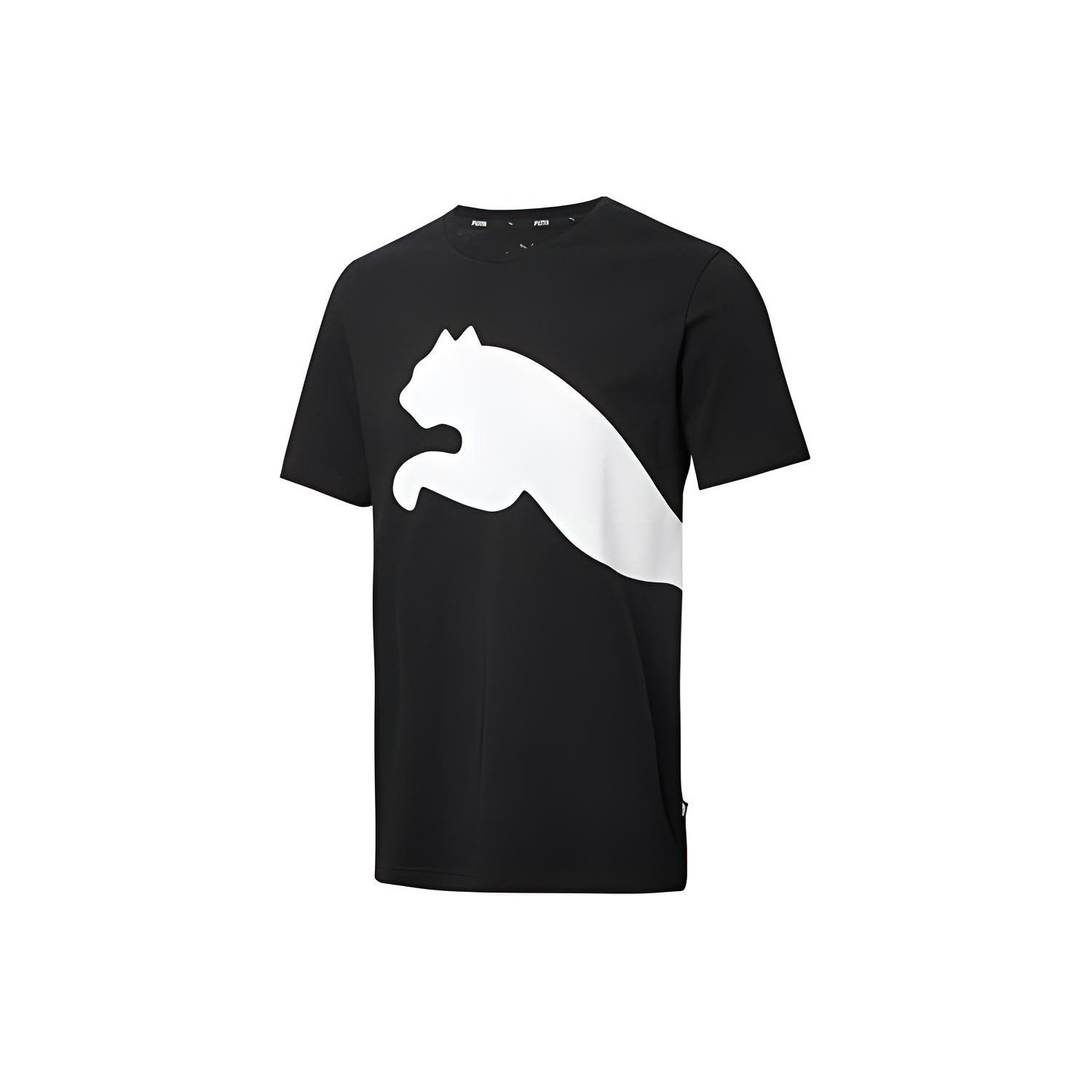 PUMA logo Printing Round Collar Male Black Men s 587585-51 L
