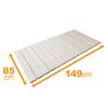 Topre Silver Ion Antibacterial Folding Bath 85 x 149 B15 Ag+ Lid, White, cm,