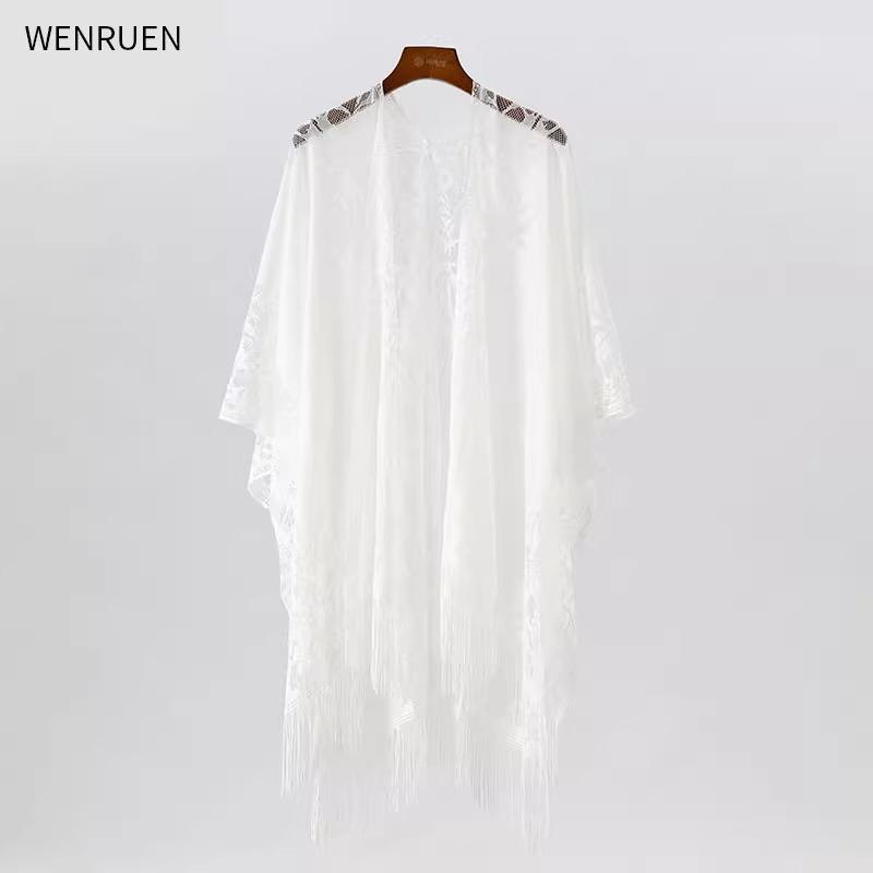

With cheongsam shawl, sun protection outside in summer, women s fringed summer women s thin lace shawl