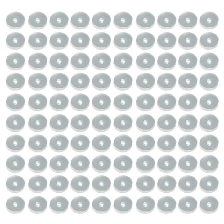 Pack of 100 Clear Disc Pads Set Earrings Back Stopper Earlobe Support Patches