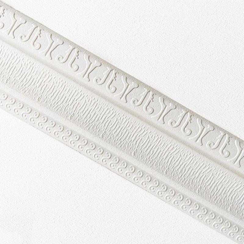 

1pc 2.3mX7.8cm Wallpaper Decorative Line Skirting Line Decoration Self-adhesive Waterproof Living Room Wall Border Sticker 2.3mX7.8cm белый