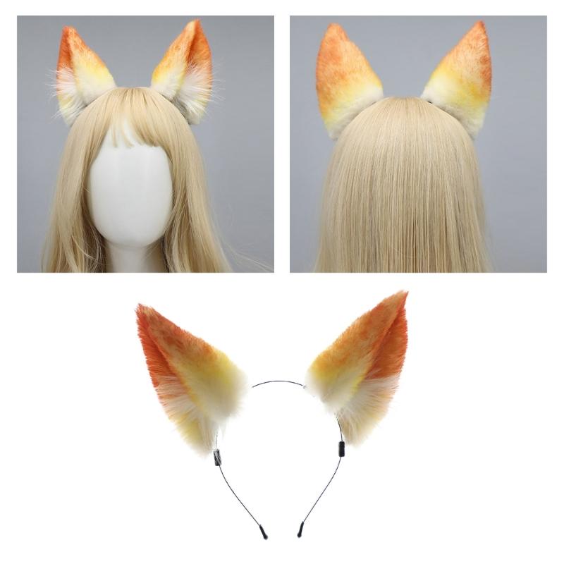 Girl Cat Ear Headbands Plush Cosplay Animes Gatherings Music Festivals Hair Hoop