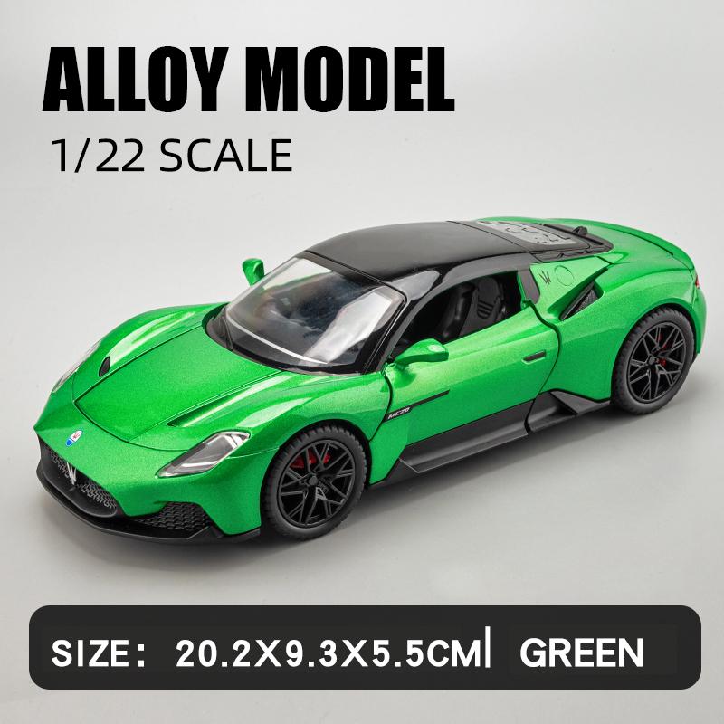 1:22 Maserati Mc20 Sport Car Alloy Model Car Diecast Metal Collection Vehicle Model Sound Light Toys Car Gifts For Children Boys