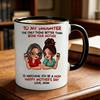 Ceramic Mug for Daughter Personalized Coffee Cup with Non-Slip Handle High-Temperature Fired Multi-Use Gift for Mother's Day Birthday Christmas