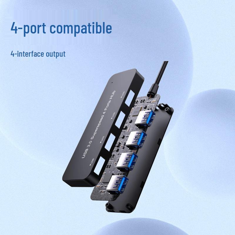 4-Port USB 3.0 Hub & Docking Station: Fast Data Reading & High-Speed Download