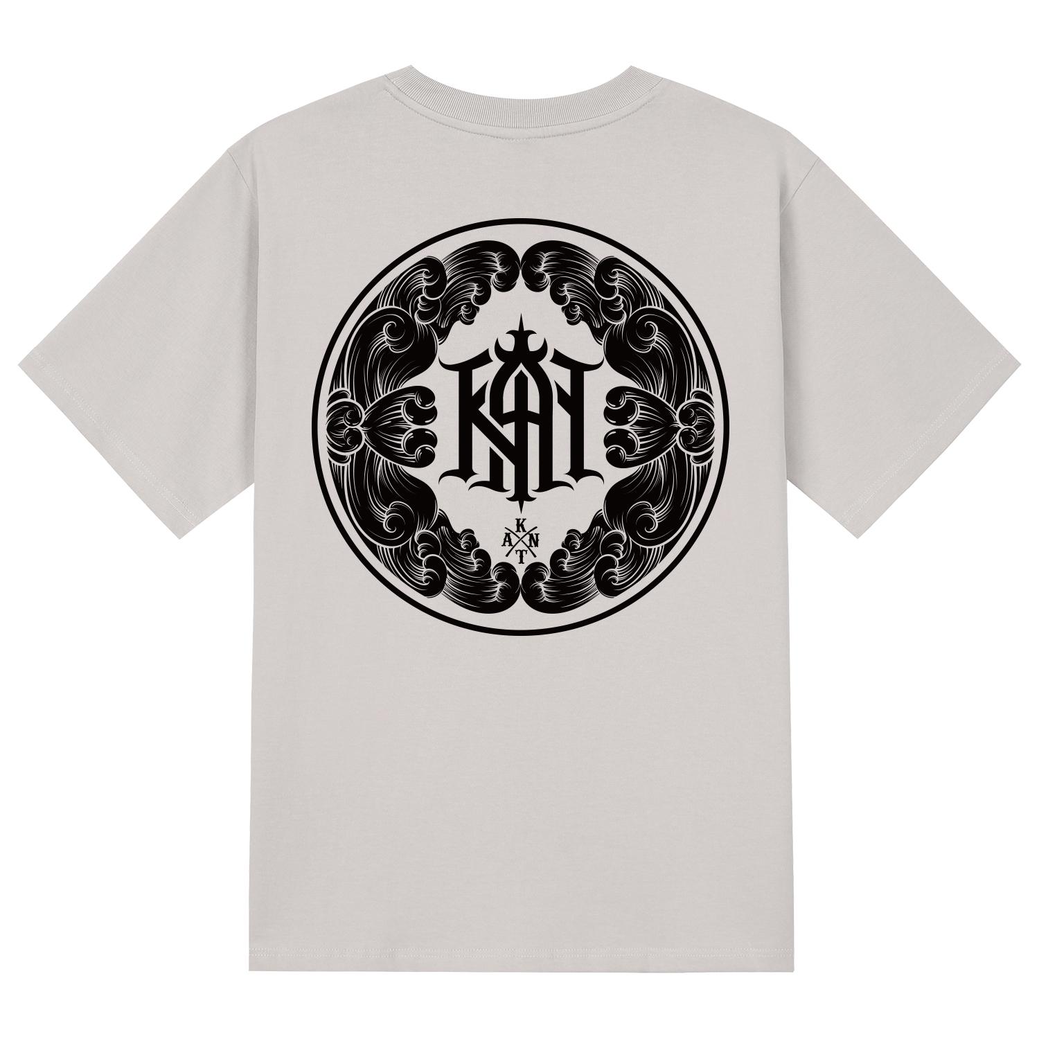 Khan 6312 Ktc0118 Flower Khan Short Sleeve T-Shirt - Beige Beige/L