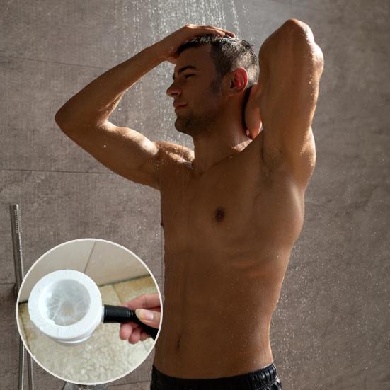 Duschhuvud Kraftfull Superladdning Hydromassage 360-graders Ring Vattenstråle Spiralmunstycke Standardgänga Allroundrengöring Duschhuvud