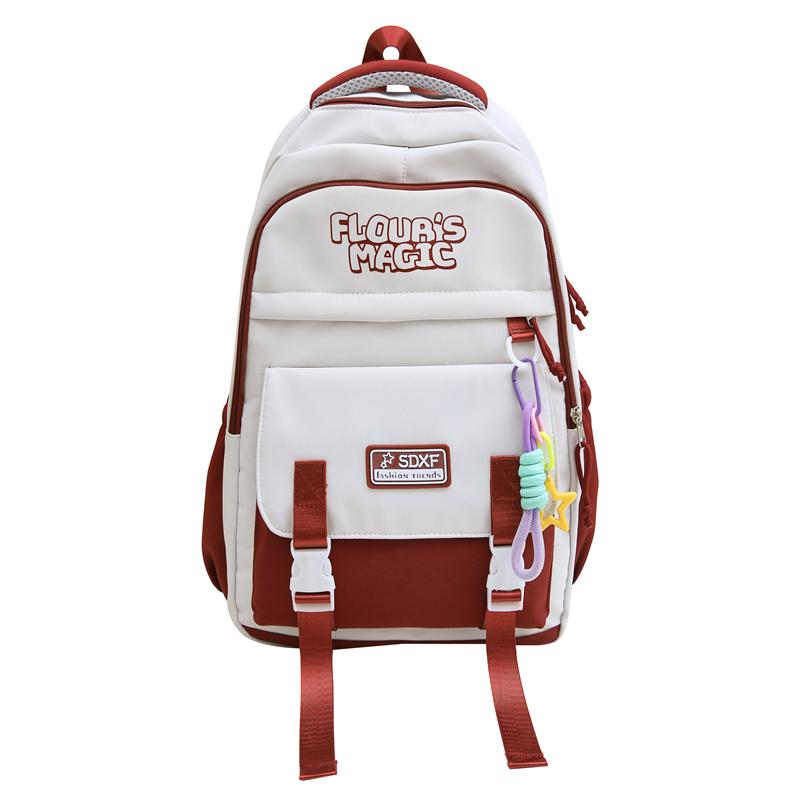 Рюкзак с цветными блоками большой вместимости — фото 24