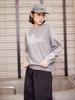 AYIHOLIC CASHMERE Back Slit Raglan Round Knit