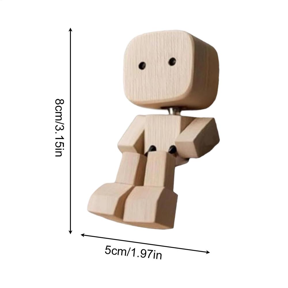 

Funny Shaking Legs Wooden Man Charming Little Wooden Figure Desktop Decor Ornaments Cute Car Dashboard Decor
