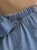 Two-piece girls' casual outdoor versatile T-shirt and retro denim shorts set for spring and summer