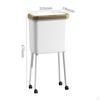 Trash Bin with Wheels Garbage Can 15L 360° Rotation Practical Waste for Office